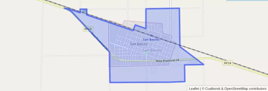 Mapa de ubicacion de Municipio de San Basilio.