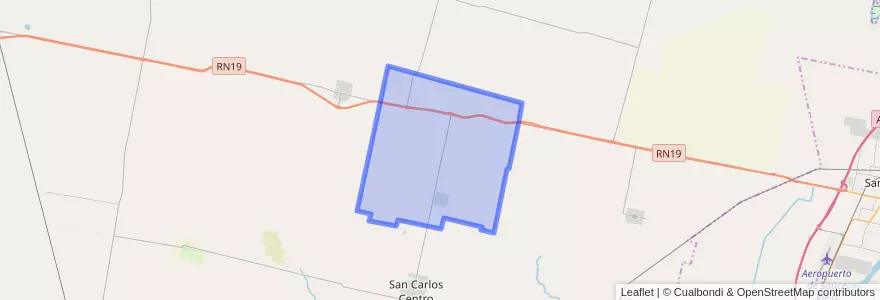 Mapa de ubicacion de Municipio de San Carlos Norte.