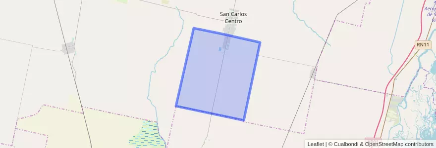 Mapa de ubicacion de Municipio de San Carlos Sud.