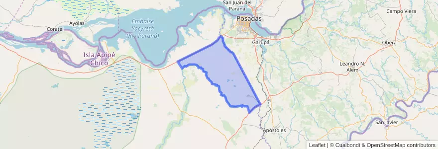 Mapa de ubicacion de Municipio de San Carlos.