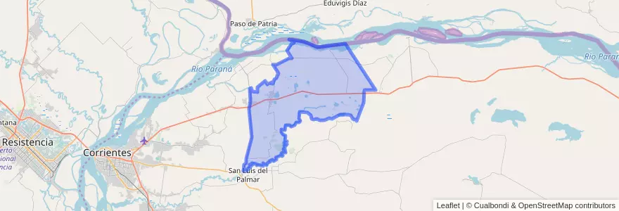 Mapa de ubicacion de Municipio de San Cosme.