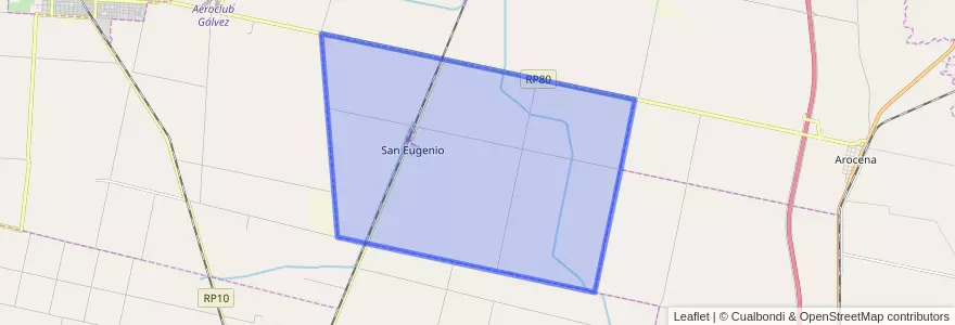 Mapa de ubicacion de Municipio de San Eugenio.