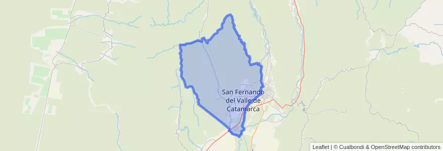 Mapa de ubicacion de Municipio de San Fernando del Valle de Catamarca.
