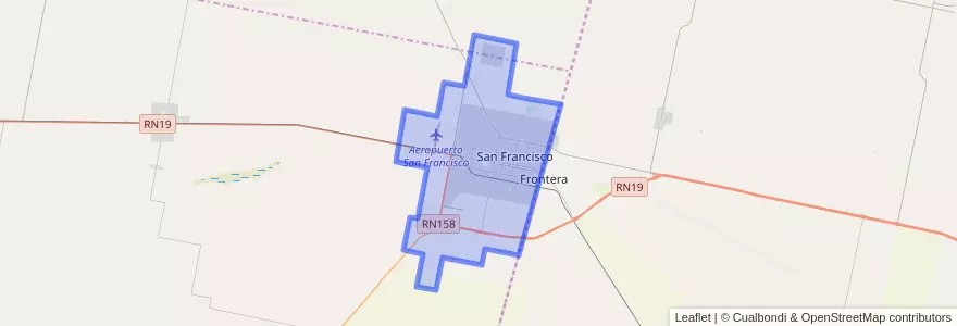 Mapa de ubicacion de Municipio de San Francisco.