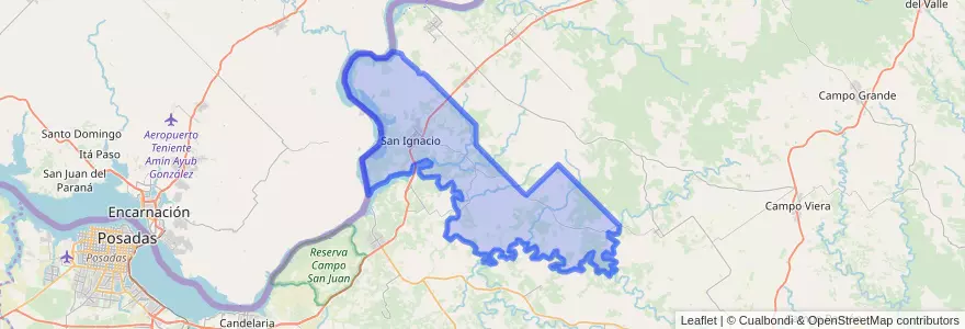 Mapa de ubicacion de Municipio de San Ignacio.
