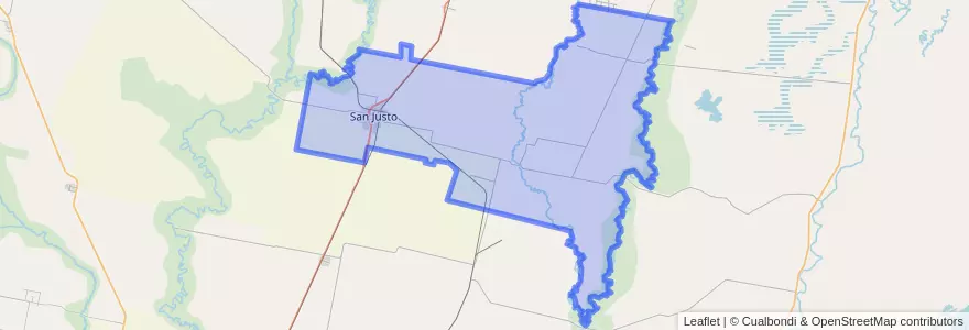 Mapa de ubicacion de Municipio de San Justo.