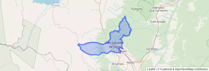 Mapa de ubicacion de Municipio de San Salvador de Jujuy.