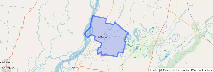 Mapa de ubicacion de Municipio de Santa Lucía.