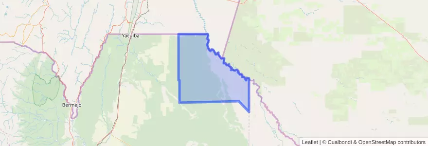 Mapa de ubicacion de Municipio de Santa Victoria Este.