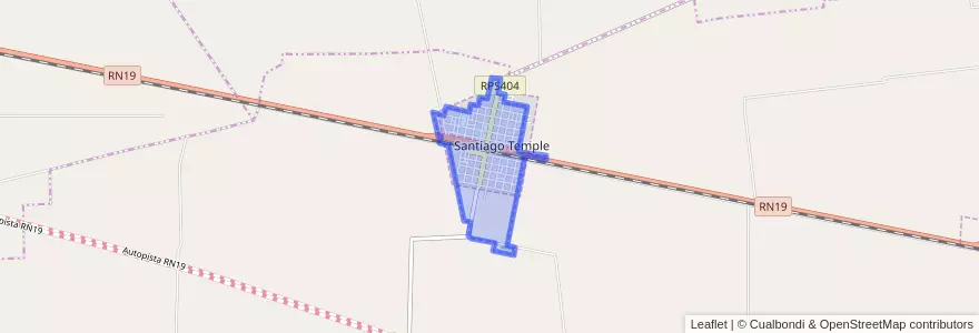 Mapa de ubicacion de Municipio de Santiago Temple.
