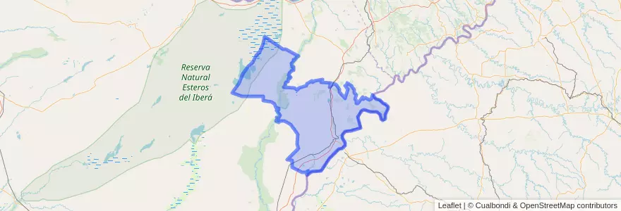 Mapa de ubicacion de Municipio de Santo Tomé.