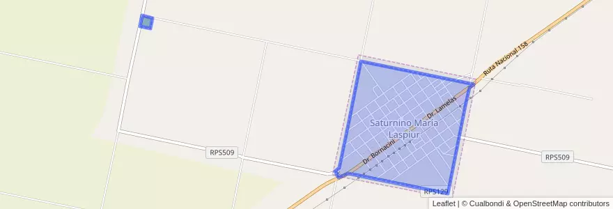Mapa de ubicacion de Municipio de Saturninio María Laspiur.