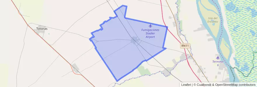 Mapa de ubicacion de Municipio de Serodino.