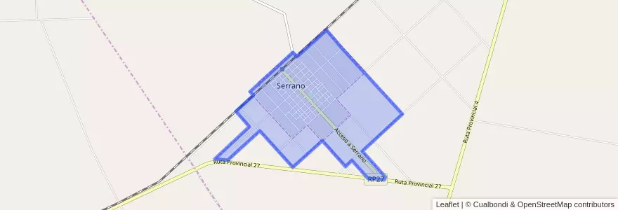 Mapa de ubicacion de Municipio de Serrano.