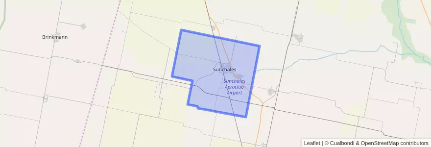 Mapa de ubicacion de Municipio de Sunchales.