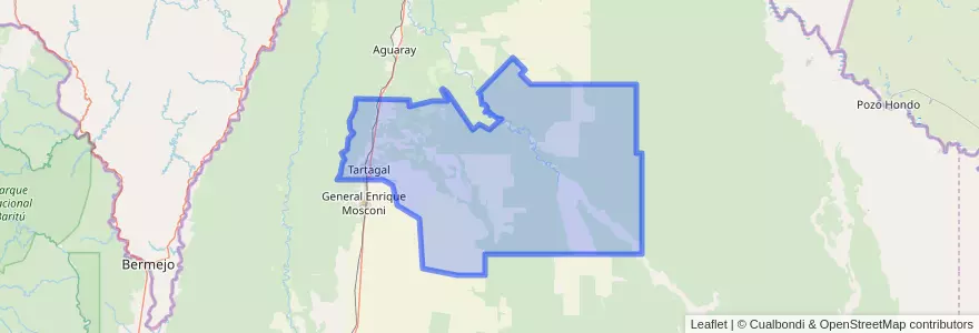 Mapa de ubicacion de Municipio de Tartagal.