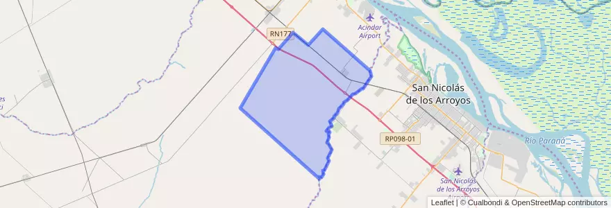 Mapa de ubicacion de Municipio de Theobald.