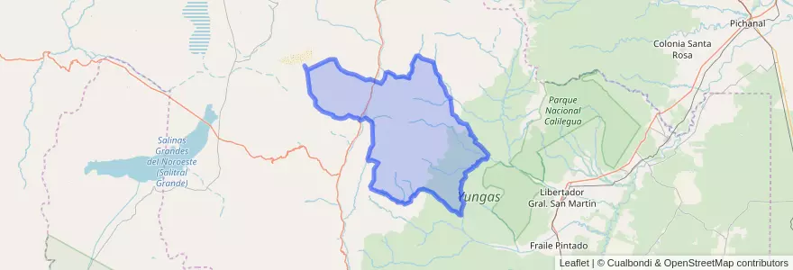 Mapa de ubicacion de Municipio de Tilcara.