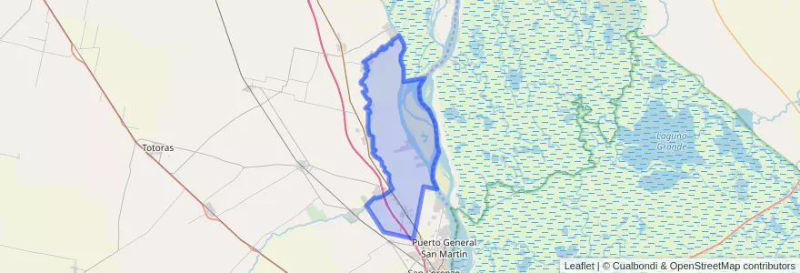 Mapa de ubicacion de Municipio de Timbúes.