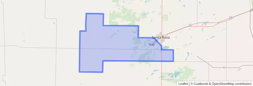 Mapa de ubicacion de Municipio de Toay.