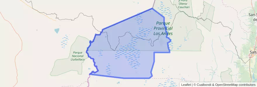 Mapa de ubicacion de Municipio de Tolar Grande.