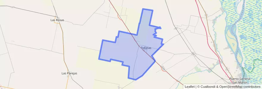 Mapa de ubicacion de Municipio de Totoras.