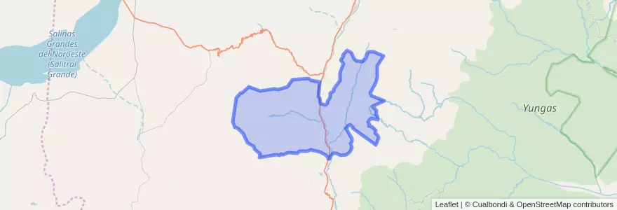 Mapa de ubicacion de Municipio de Tumbaya.
