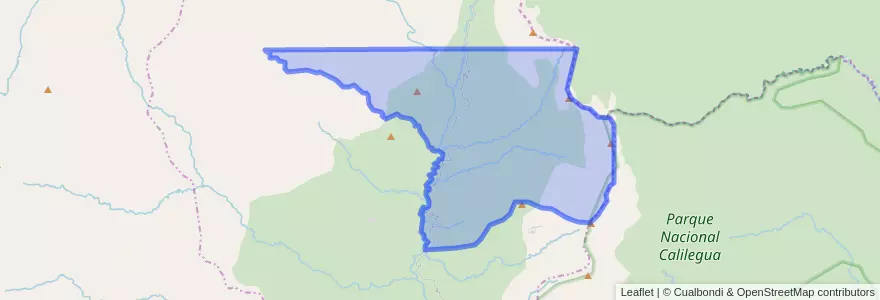 Mapa de ubicacion de Municipio de Valle Grande.