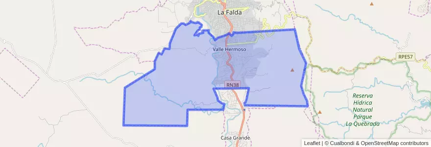 Mapa de ubicacion de Municipio de Valle Hermoso.