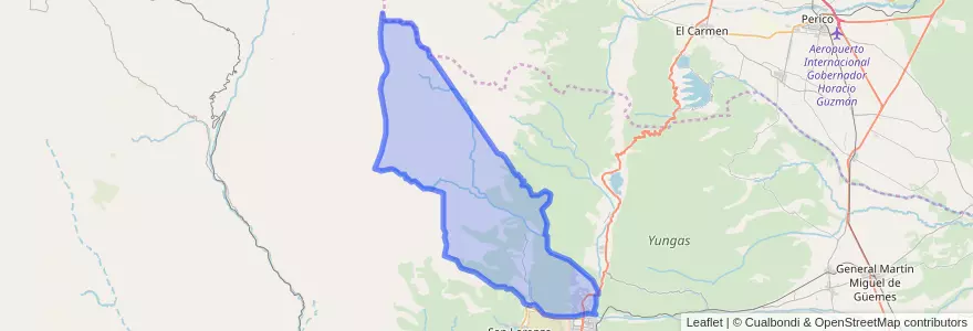 Mapa de ubicacion de Municipio de Vaqueros.