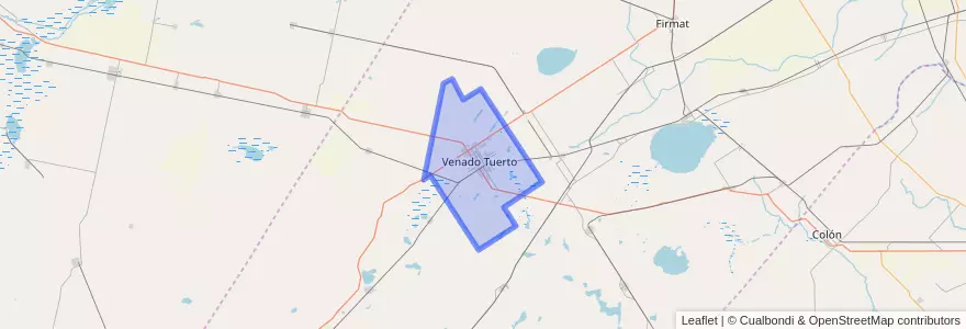 Mapa de ubicacion de Municipio de Venado Tuerto.