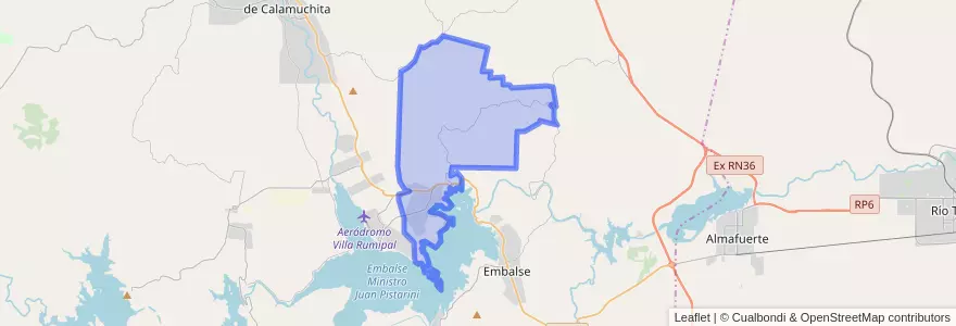 Mapa de ubicacion de Municipio de Villa del Dique.