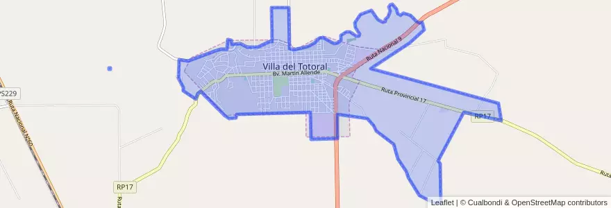 Mapa de ubicacion de Municipio de Villa del Totoral.
