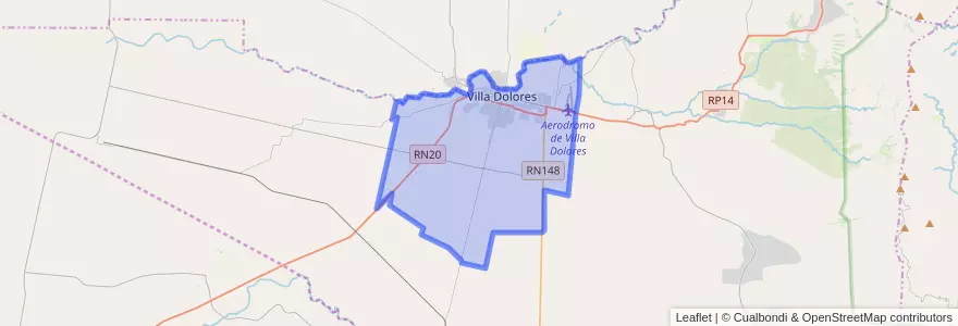 Mapa de ubicacion de Municipio de Villa Dolores.