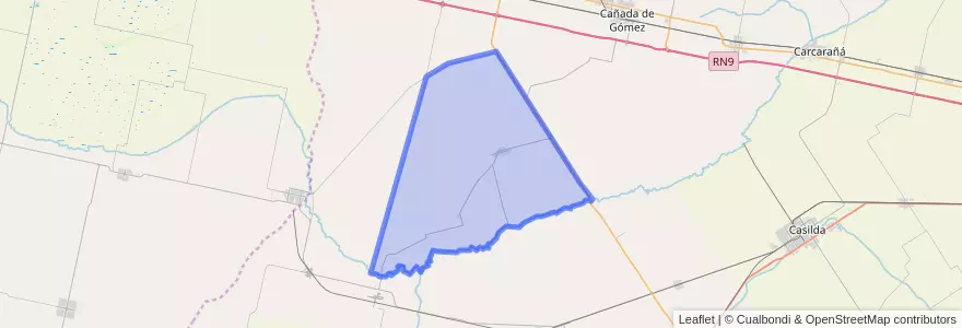 Mapa de ubicacion de Municipio de Villa Eloísa.
