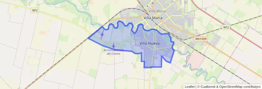 Mapa de ubicacion de Municipio de Villa Nueva.