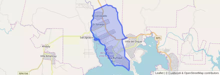 Mapa de ubicacion de Municipio de Villa Rumipal.