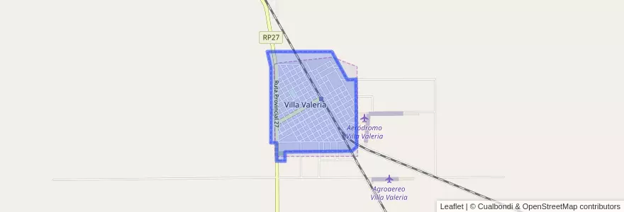 Mapa de ubicacion de Municipio de Villa Valeria.
