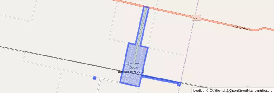 Mapa de ubicacion de Municipio de Benjamín Gould.
