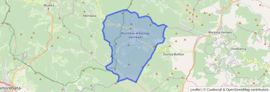 Mapa de ubicacion de Munitibar-Arbatzegi Gerrikaitz.
