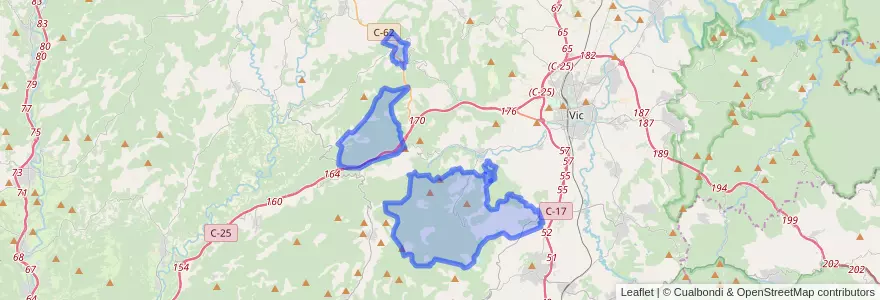 Mapa de ubicacion de Muntanyola.