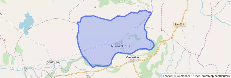Mapa de ubicacion de Murillo el Fruto.