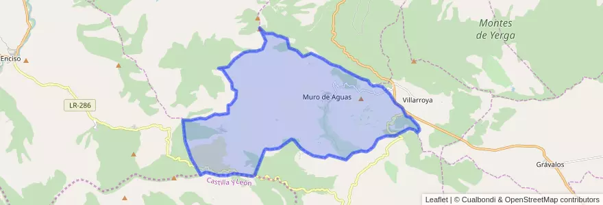 Mapa de ubicacion de Muro de Aguas.