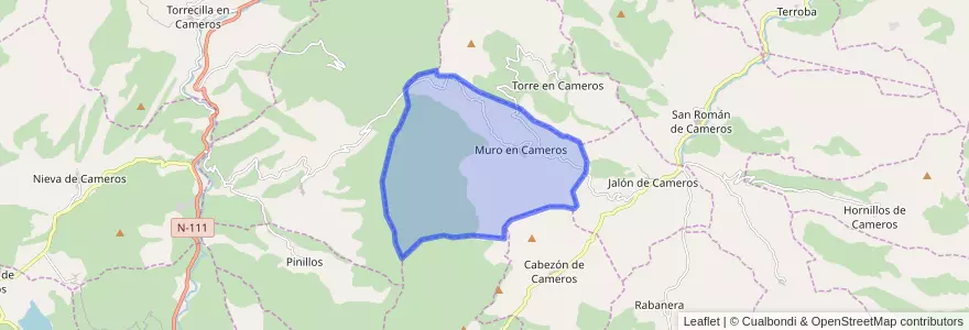 Mapa de ubicacion de Muro en Cameros.