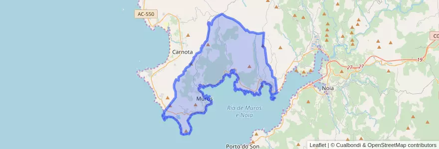 Mapa de ubicacion de Muros.