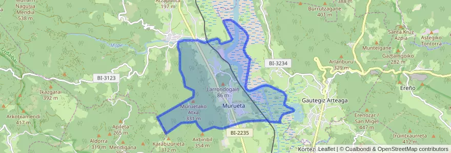 Mapa de ubicacion de Murueta.