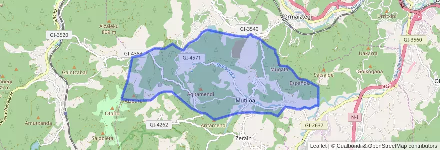 Mapa de ubicacion de Mutiloa.