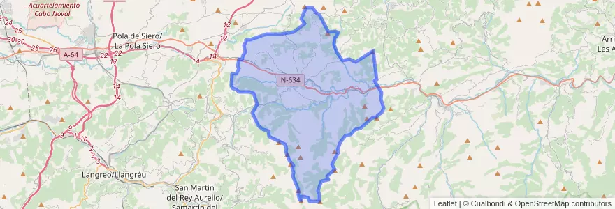 Mapa de ubicacion de Nava.