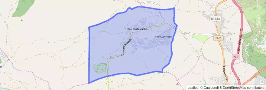 Mapa de ubicacion de Navalafuente.