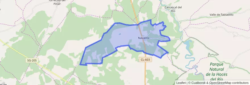 Mapa de ubicacion de Navalilla.